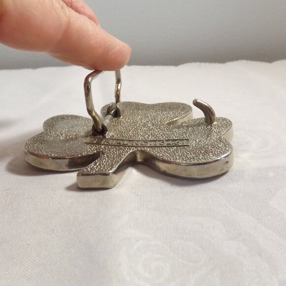 Distressed Shamrock Belt Buckle, Rub for Luck!!! - Picture 10 of 11